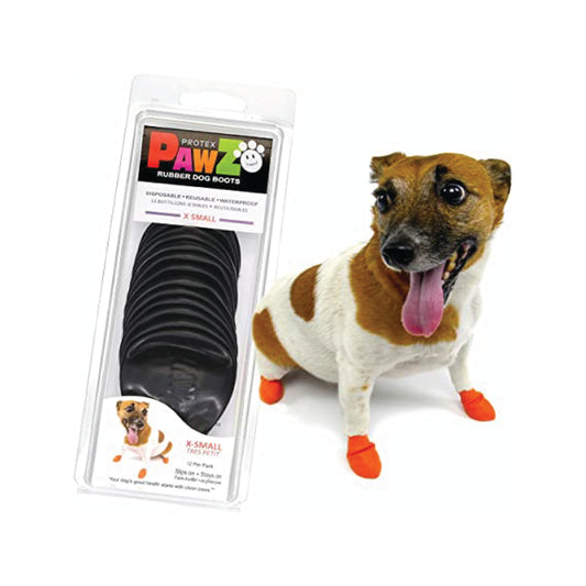 PawZ - Black Rubber Dog Boots