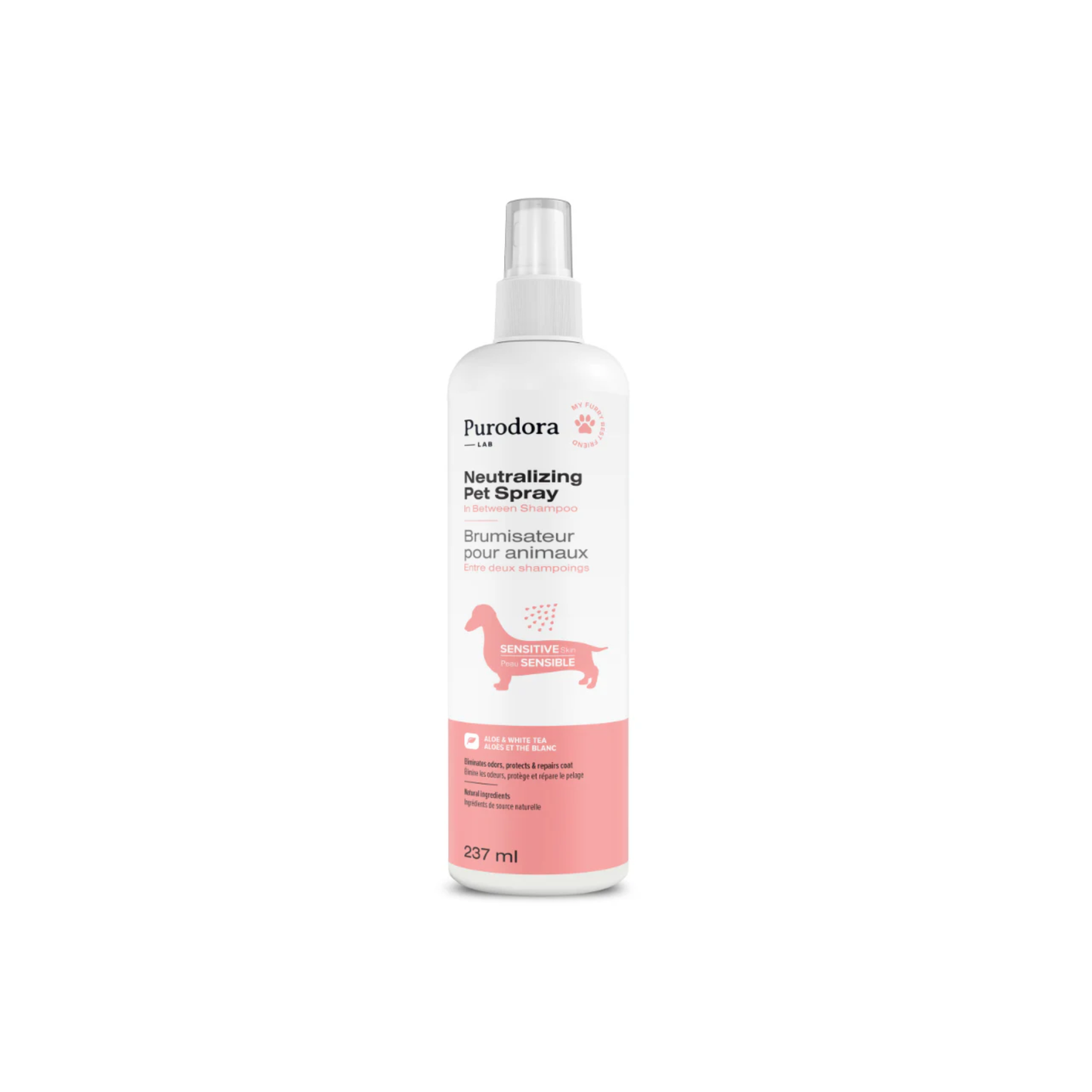 Purodora Lab - Deodorizing Dog Dry Shampoo Spray for Sensitive Skin