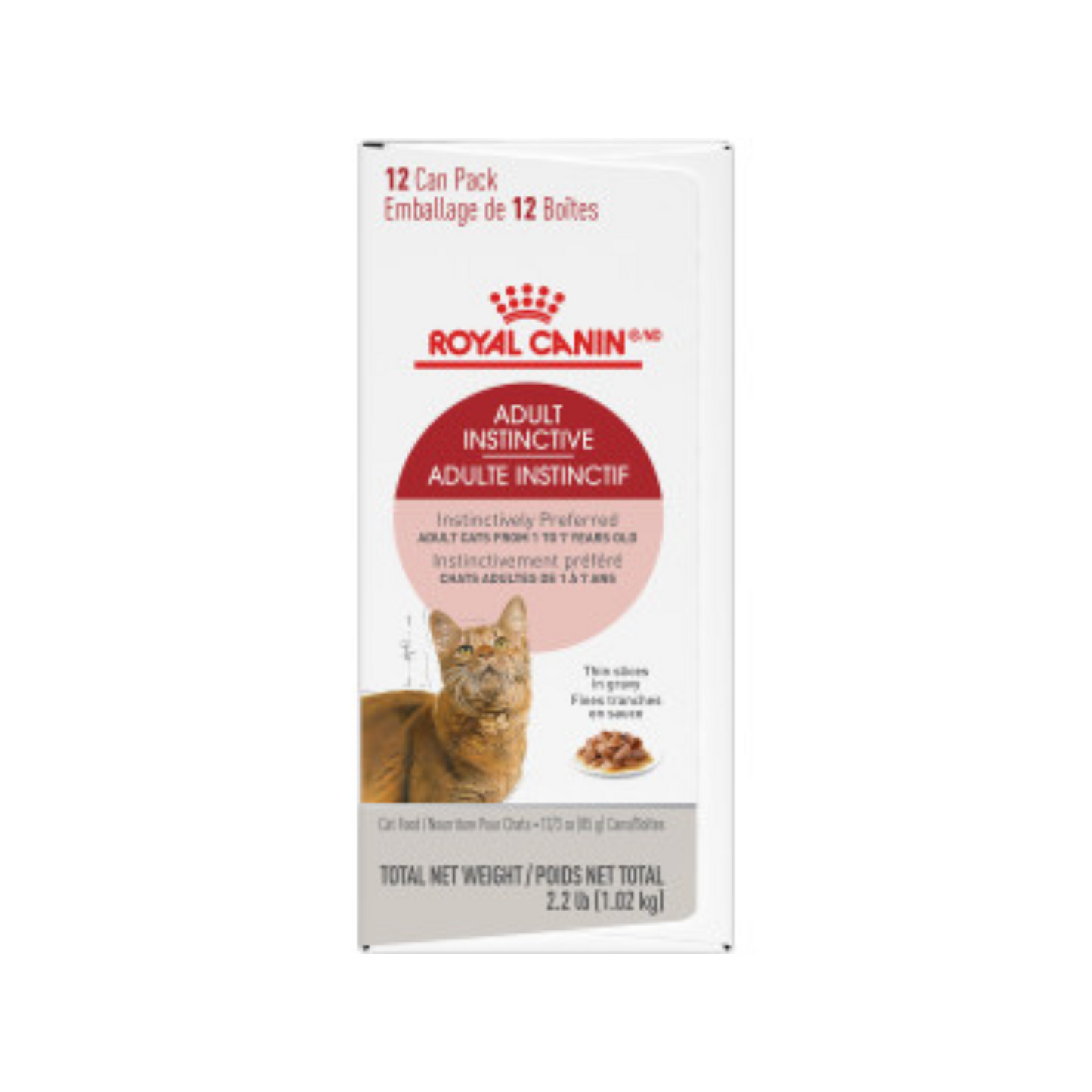 Royal Canin - Adult Instinctive Slices in Gravy Canned Cat Food (Economy pack of 12)