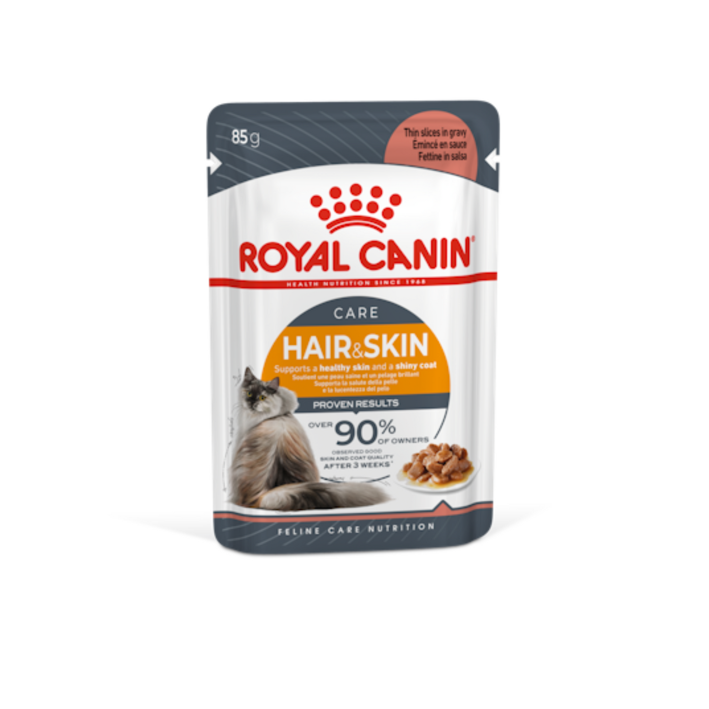 Royal Canin - Hair and Skin Chunks in Gravy Pouch Cat Food