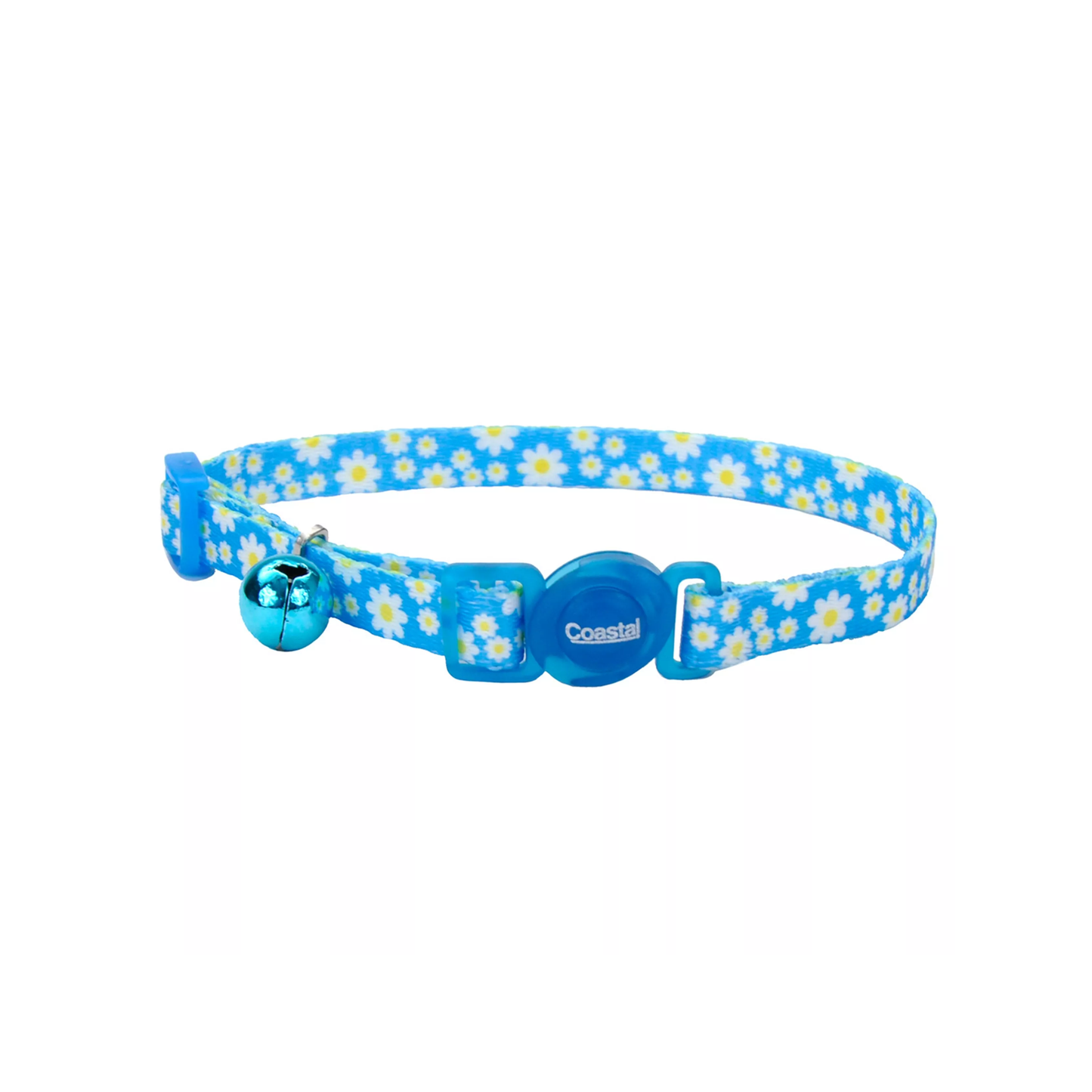 Safe Cat - Adjustable Breakaway Cat Collar (Blue Daisy)