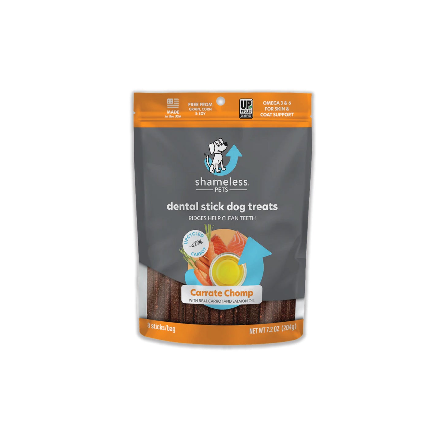 Shameless Pets - Dog Dental Sticks (Carrot & Salmon Oil)