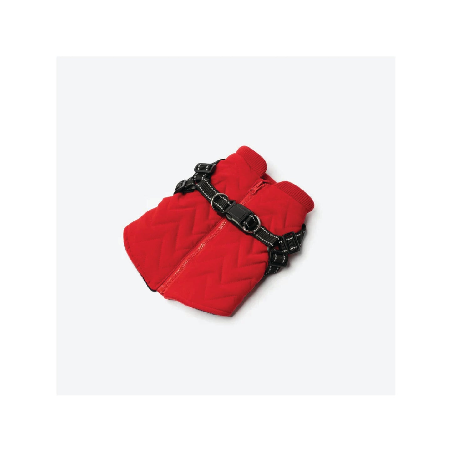 Silver Paw - Manteau pour chien avec harnais intégré (rouge)