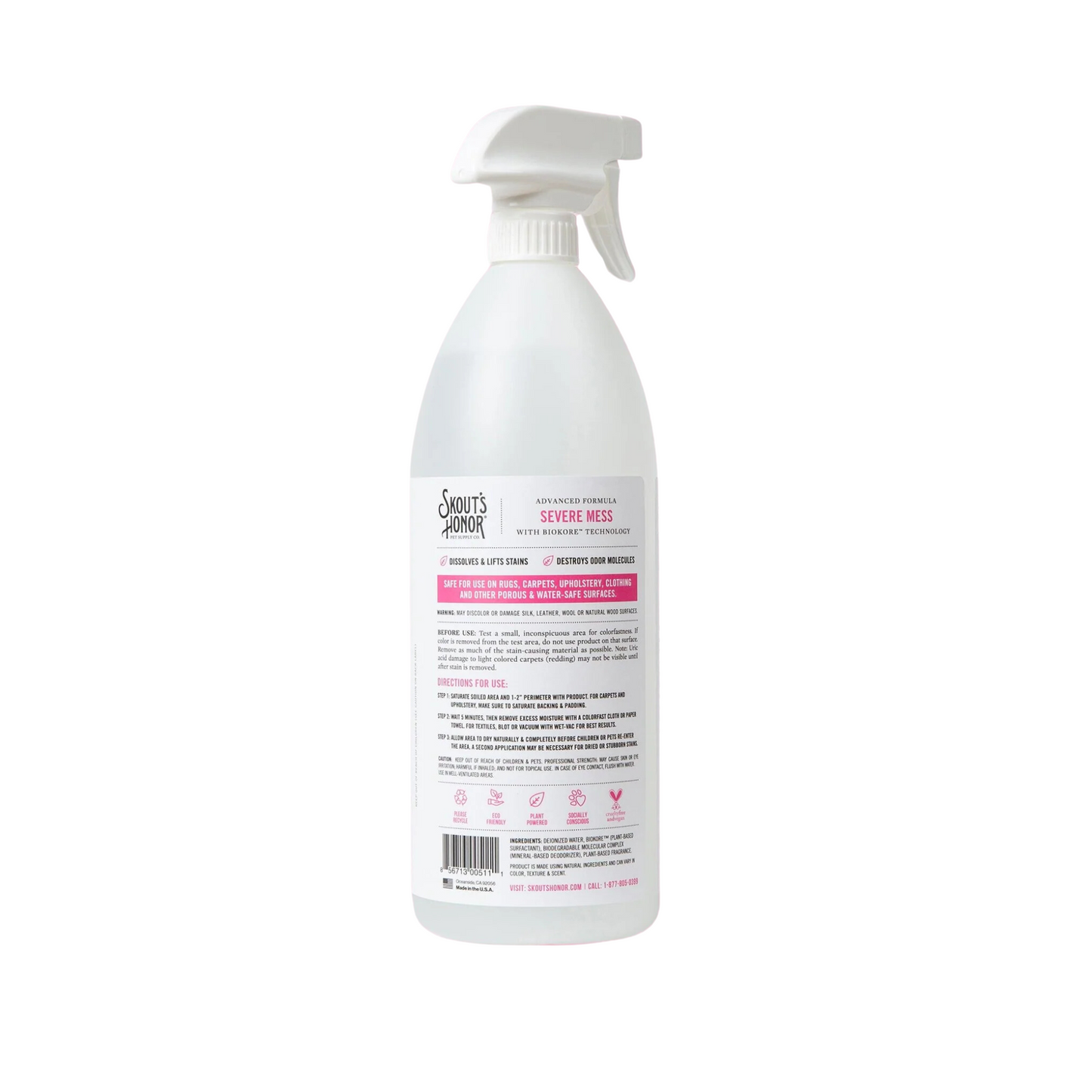 Skout's Honor - Severe Mess Cat and Dog Stain and Odor Eliminator