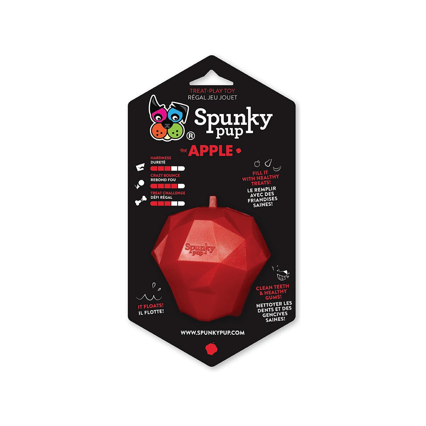 Spunky Pup - Jouet pour chien distributeur de friandises (Pomme)