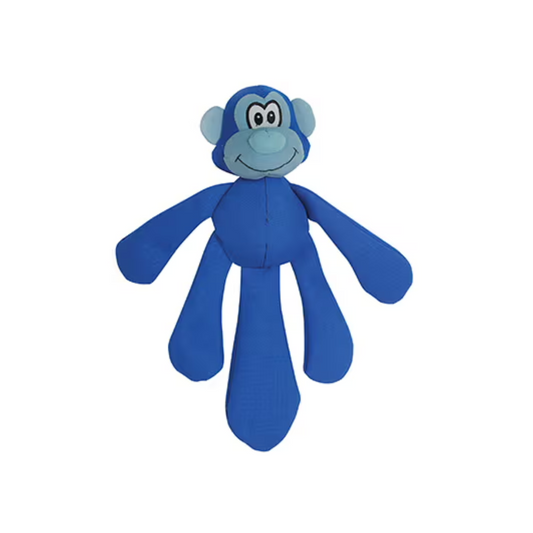 Tender-Tuffs - Blue Monkey Squeaky and Durable Dog Plush Toy