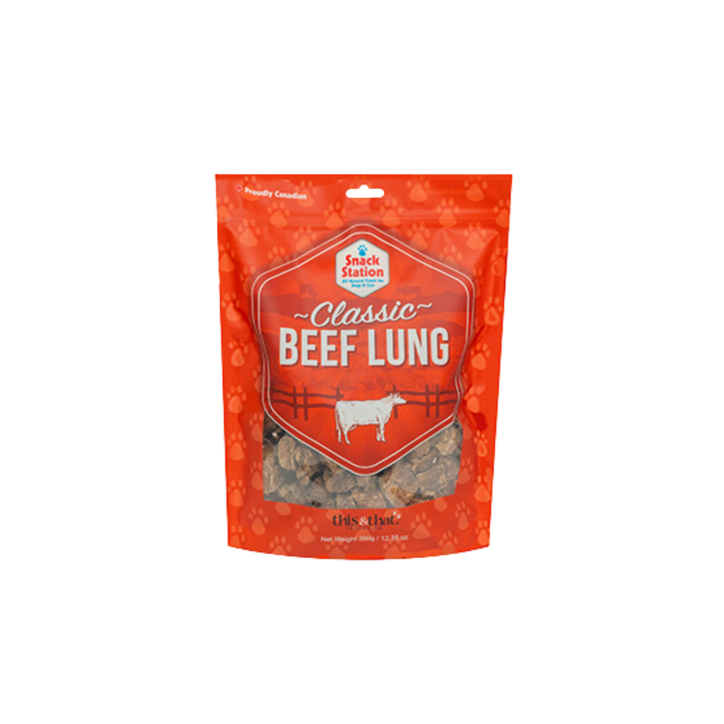 This & That - Dehydrated Beef Lung Dog Treats (350 g)