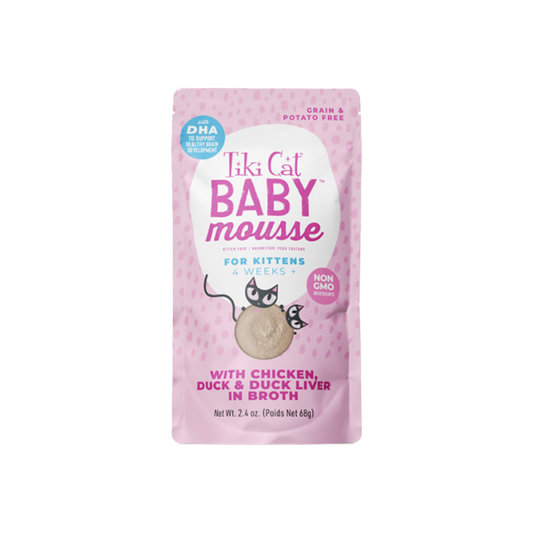 Tiki Cat - Baby Mousse Wet Kitten Food with Chicken, Tuna & Chicken Liver
