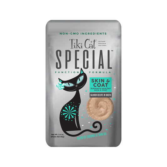 Tiki Cat - Functional Mousse Skin and Coat Wet Cat Food (Salmon in Broth)