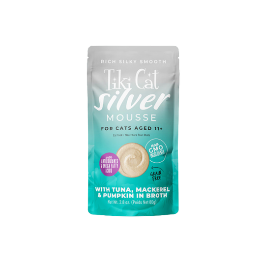 Tiki Cat - Silver Senior Mousse Wet Cat Food with Tuna & Mackarel