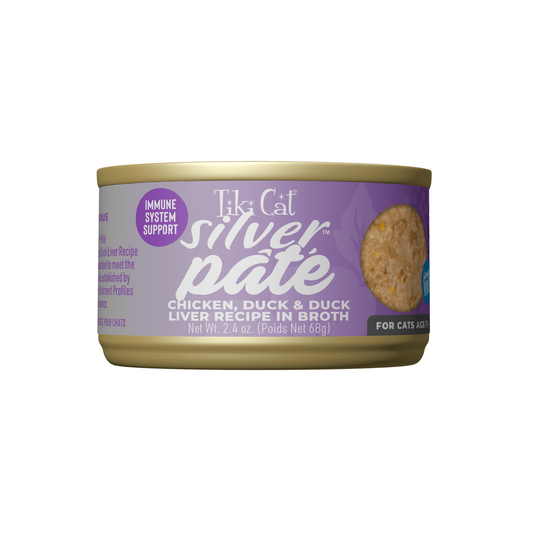 Tiki Cat - Silver Senior Wet Cat Food with Chicken, Duck & Duck Liver (Pâté)