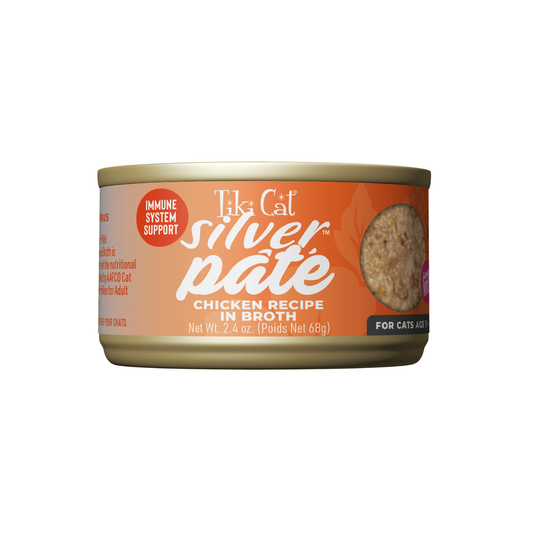 Tiki Cat - Silver Senior Wet Cat Food with Chicken in Chicken Broth (Pâté)