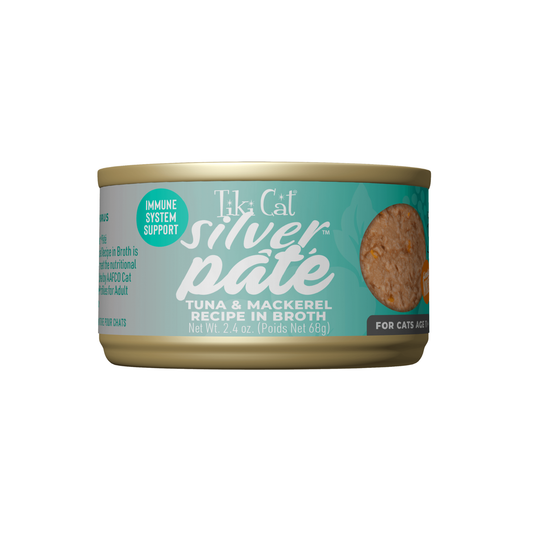 Tiki Cat - Silver Senior Wet Cat Food with Tuna & Mackarel (Pâté)