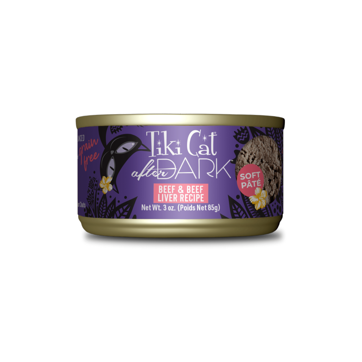 Tiki Cat - After Dark nourriture humide pour chat au bœuf et au foie de bœuf (pâté lisse)