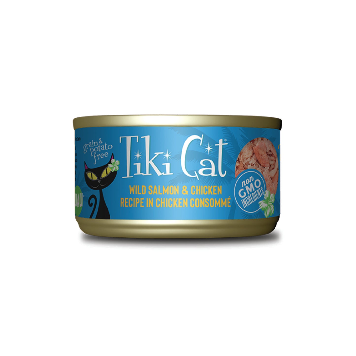 Tiki Cat - Wild Salmon & Chicken in Chicken Consommé Wet Cat Food (Shreds)