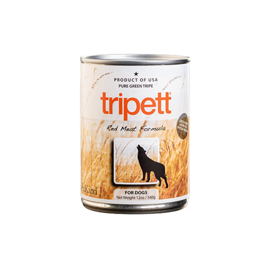 Tripett - Nourriture humide pour chien à la tripe de bœuf, de chevreuil, de bison et d'agneau (pâté)