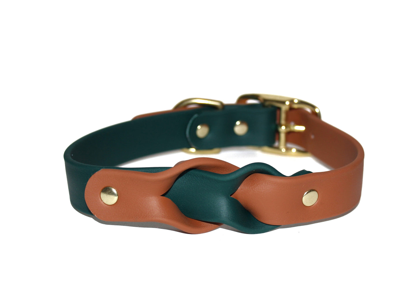 Vgan Dog - Center Trenza Biothane Collar (0.5" width, colors available)