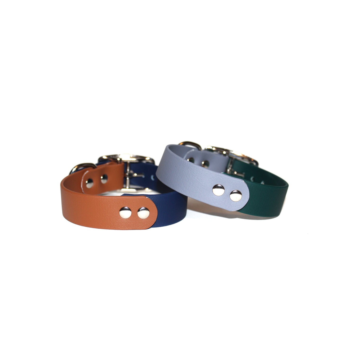 Vgan Dog - Classic Two-Tone Biothane Collar (0.5" width, colors available)