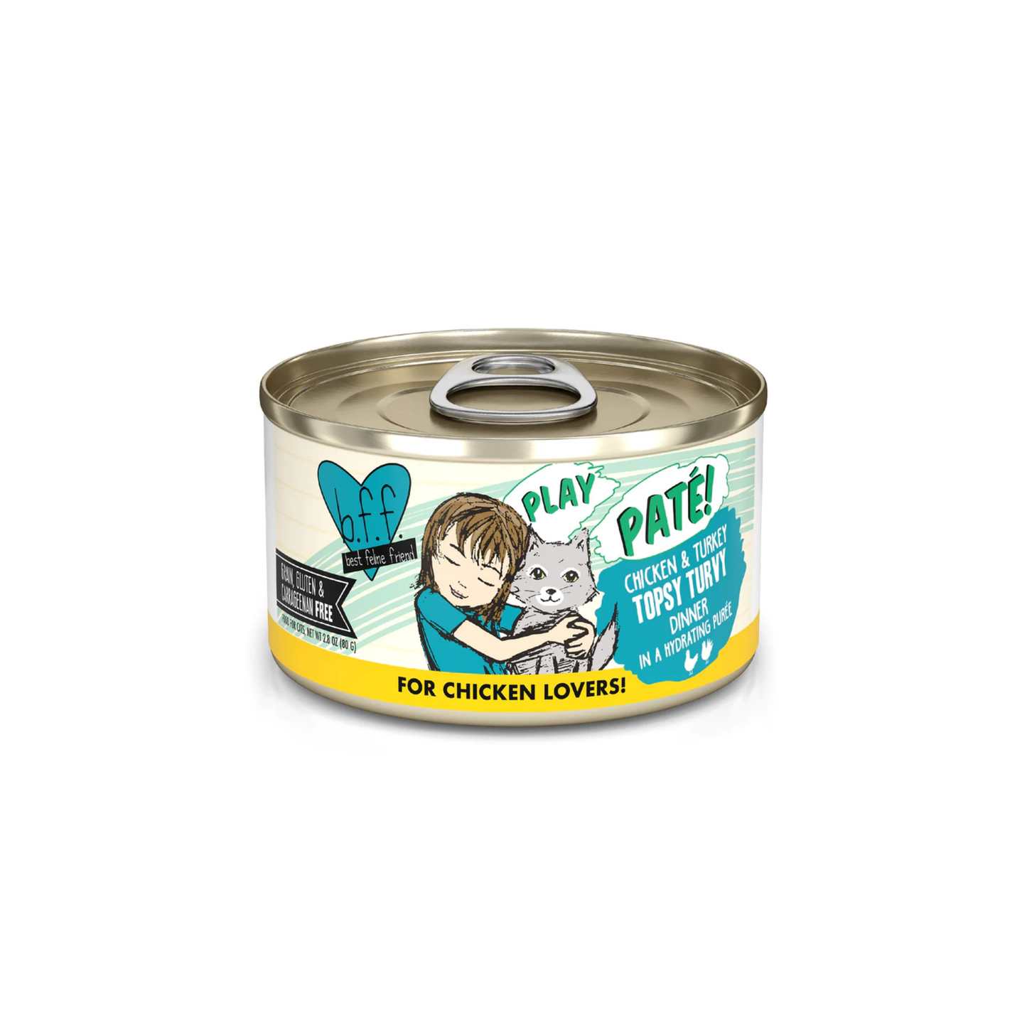 Weruva - BFF Play Pâté Wet Cat Food Topsy Turvy Chicken and Turkey Pâté