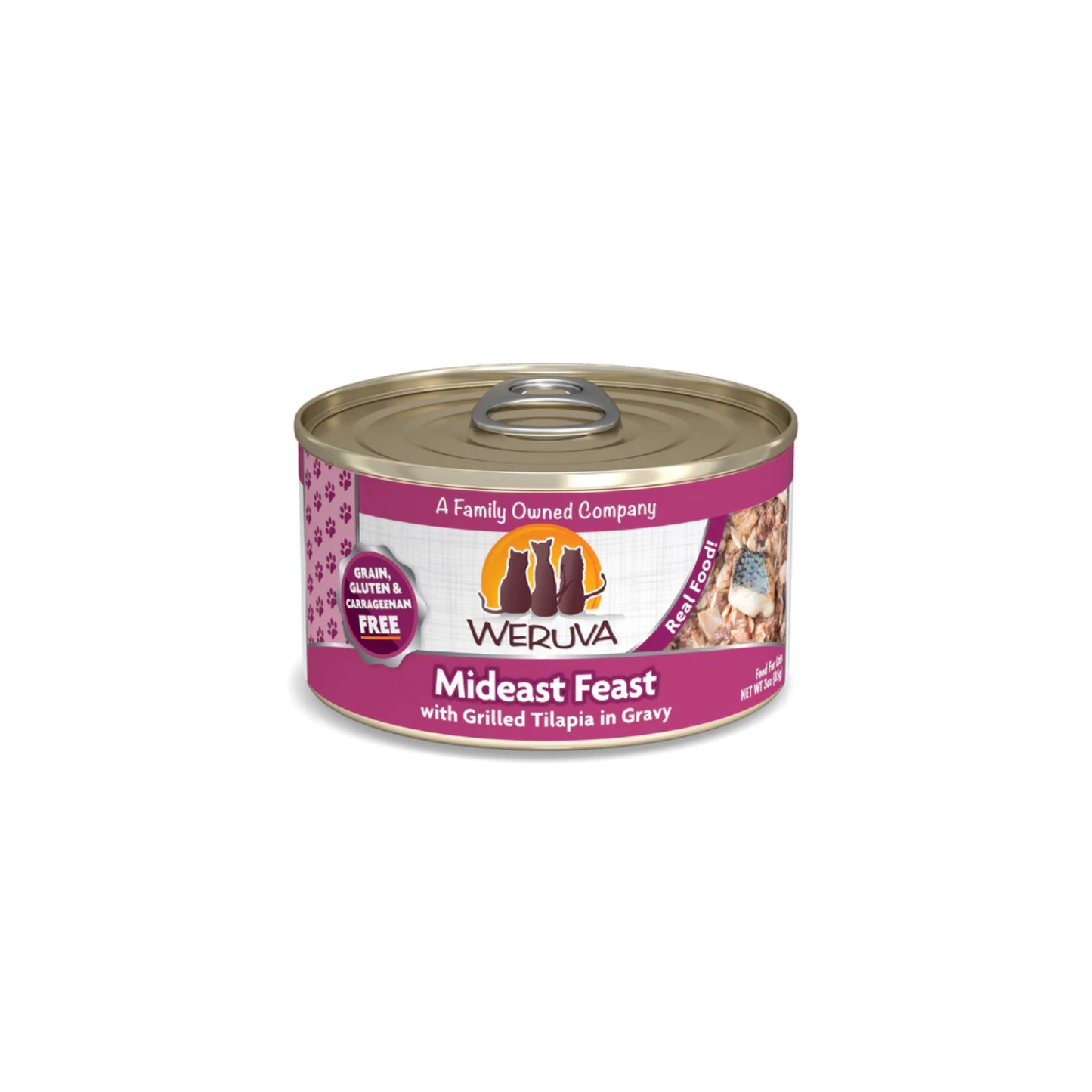 Weruva - Classic Wet Cat Food Mideast Feast with Grilled Tilapia in Gravy