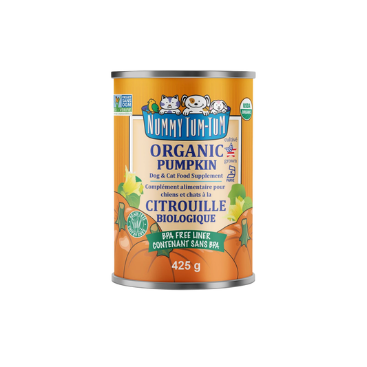Yummy Tum-Tum - Purée de citrouille biologique riche en fibres pour chien ou chat (conserve)