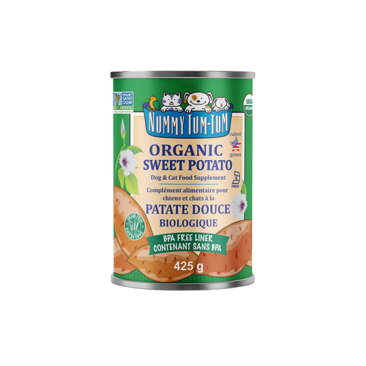 Yummy Tum-Tum - Purée de patate douce biologique riche en fibres pour chien ou chat (conserve)