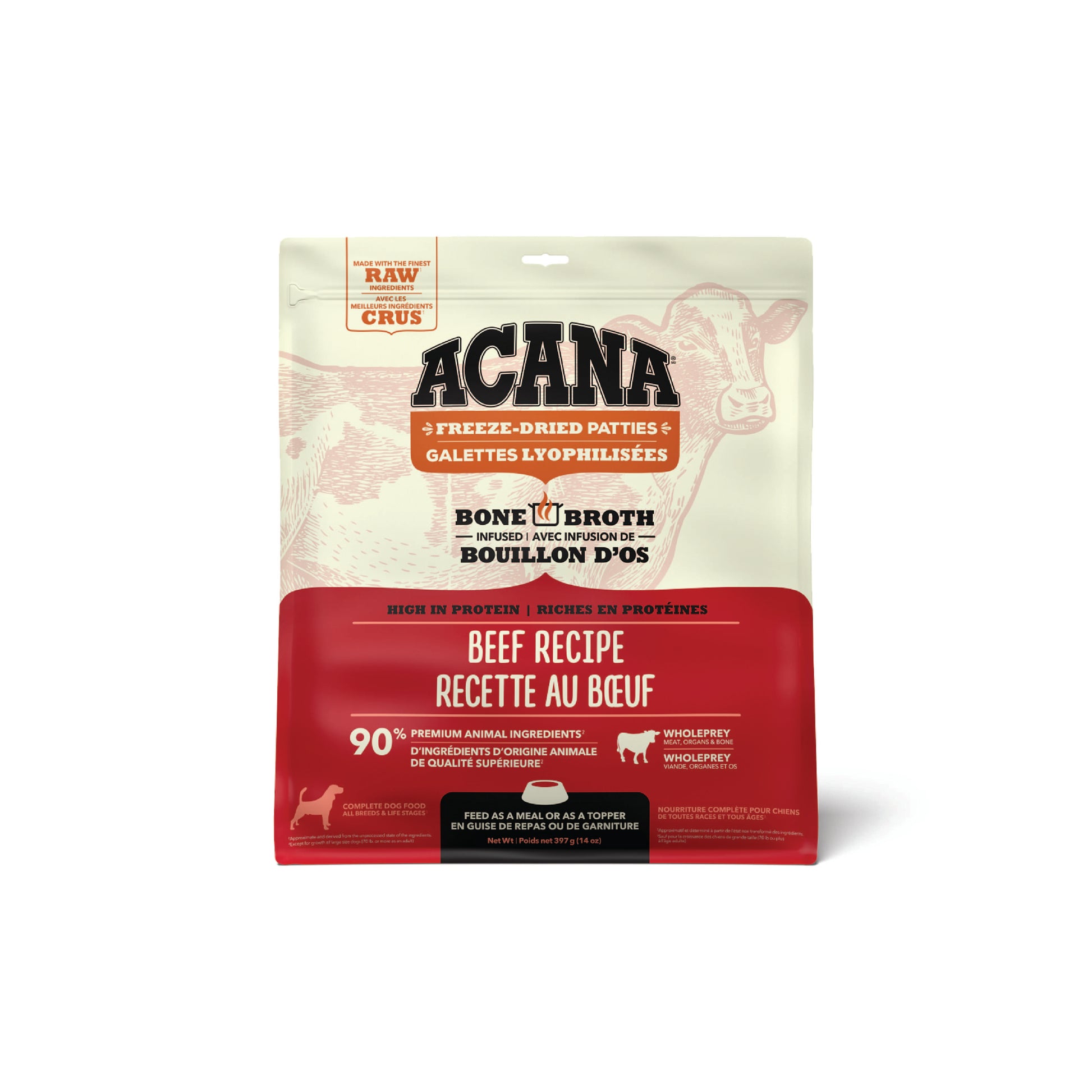 ACANA Freeze-dried patties beef recipe 397g