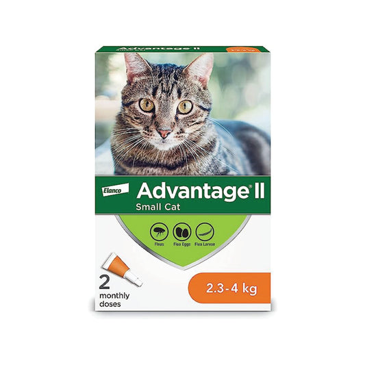 Advantage II - Flea Treatment for Cats (2.3-4 kg) pack of 4 doses