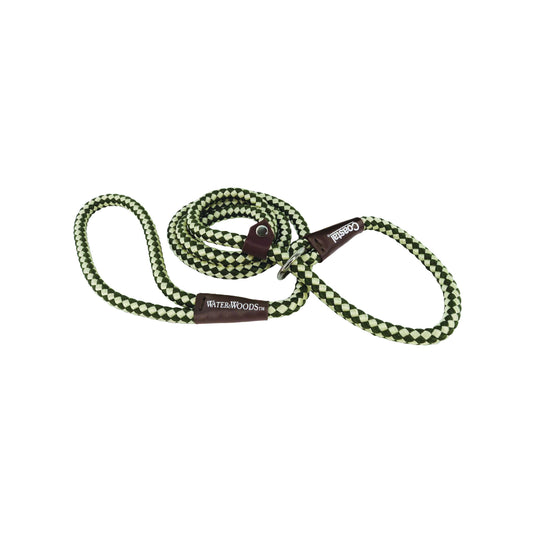 Coastal - Slip Lead Rope Leash (Green & White)