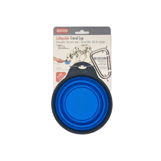 Dexas - Tasse de voyage pliable (bleu)