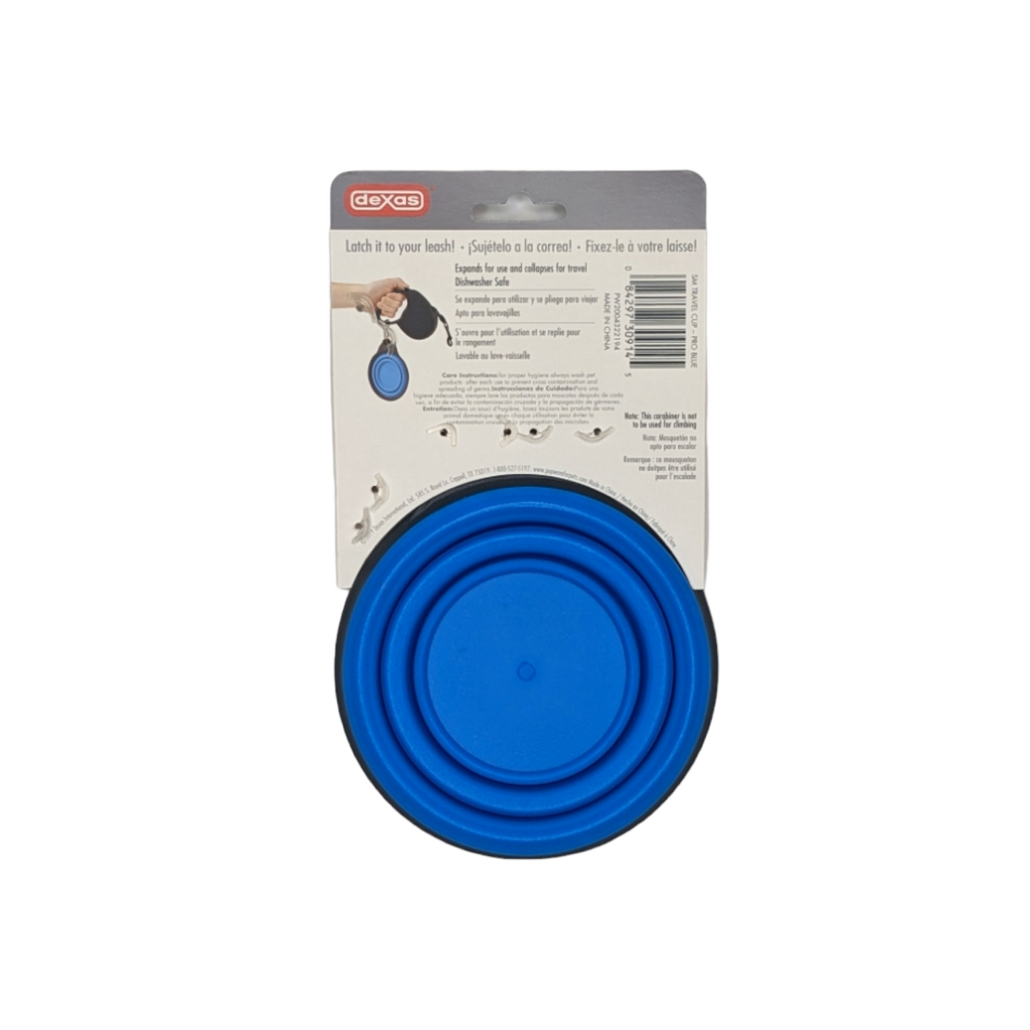 Dexas - Tasse de voyage pliable (bleu)