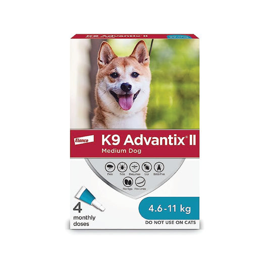 K9 Advantix II - Dogs (4.6-11 kg) pack of 4