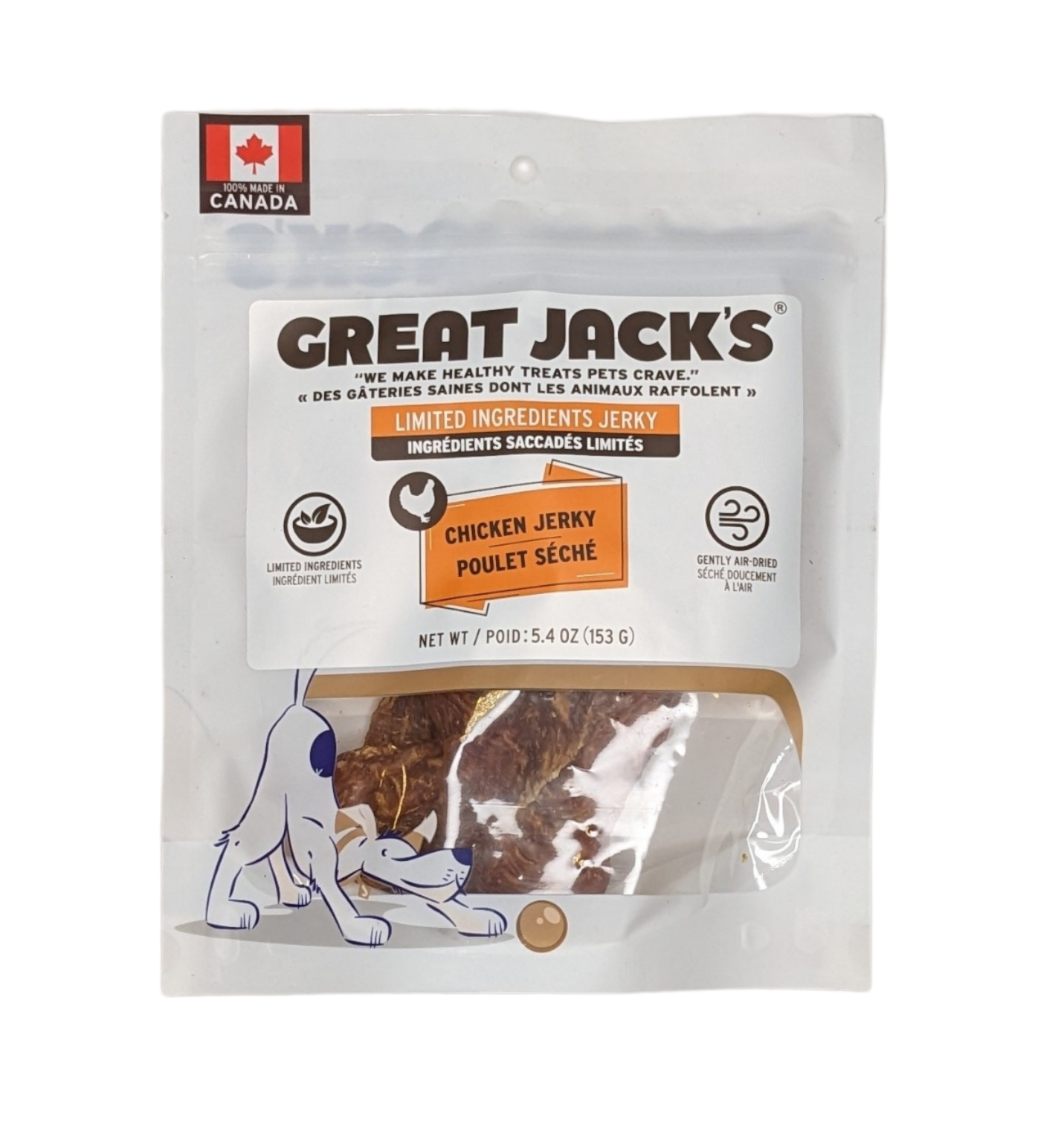 Great Jack s Dehydrated Chicken Jerky Pawparazzi d animaux