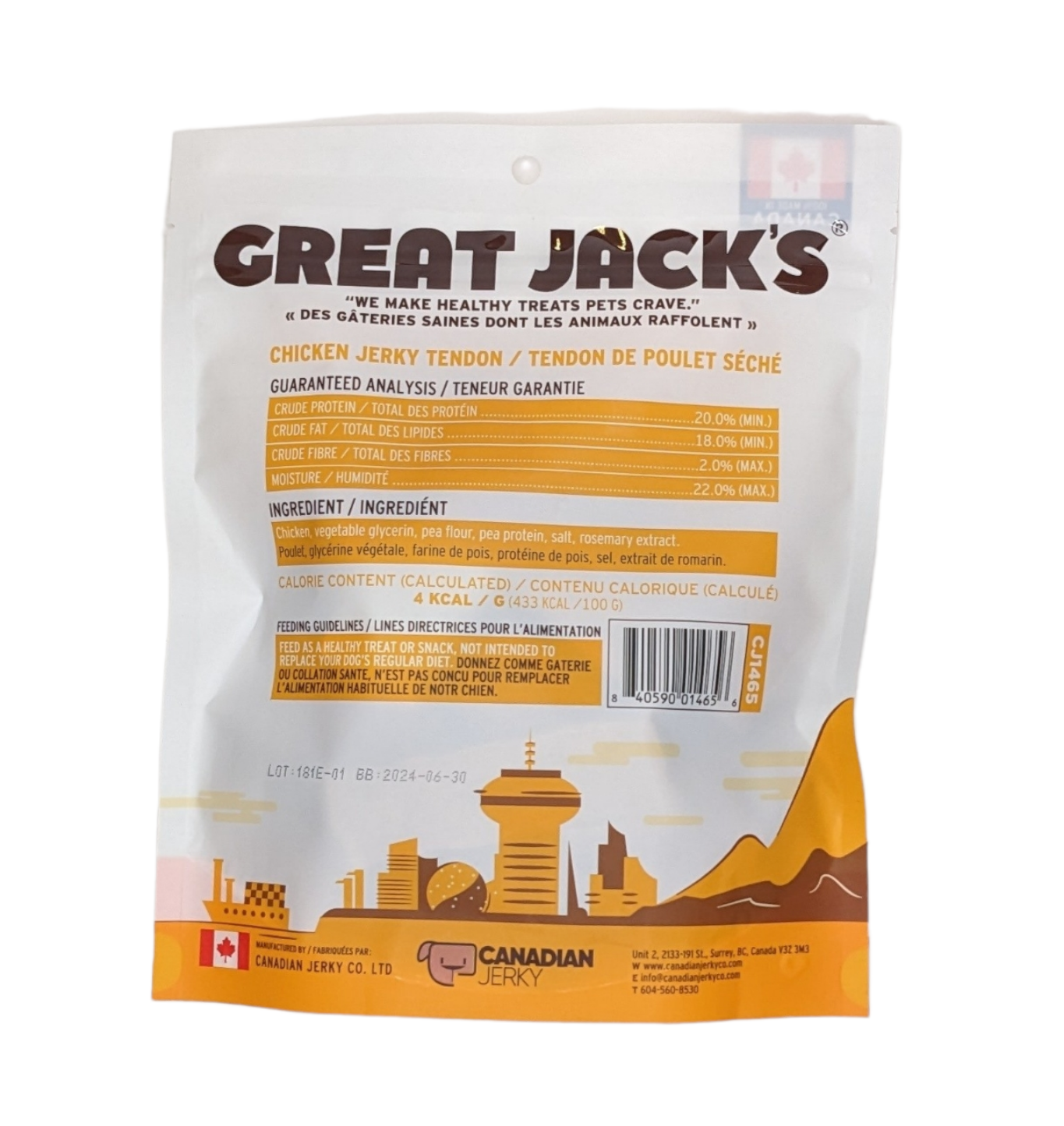 Great Jack's - Chicken Jerky Tender Bars