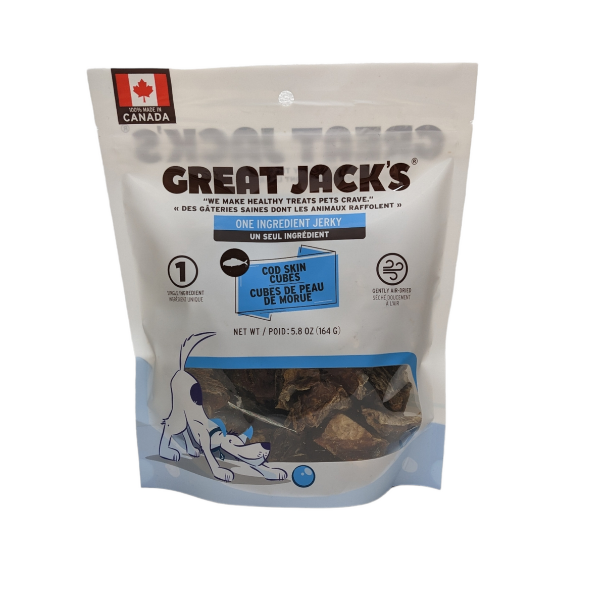 Jr Cod Skin Cubes Great Jack's - Cod Skin Cubes Dog Treats – Pawparazzi d'animaux