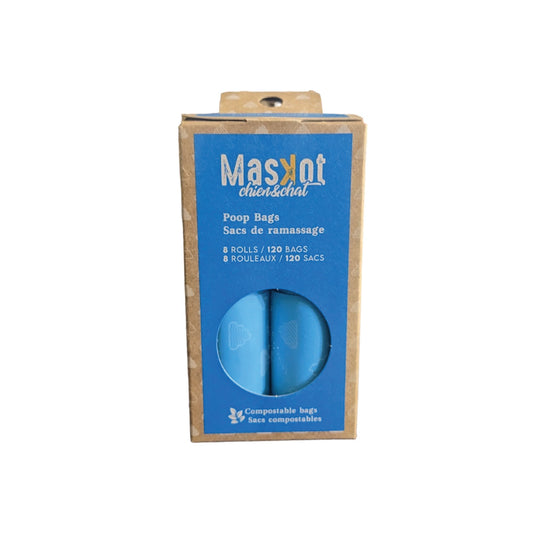 Maskot - Certified Compostable Bags (120 Bags or 300 Bags, Blue or Black)