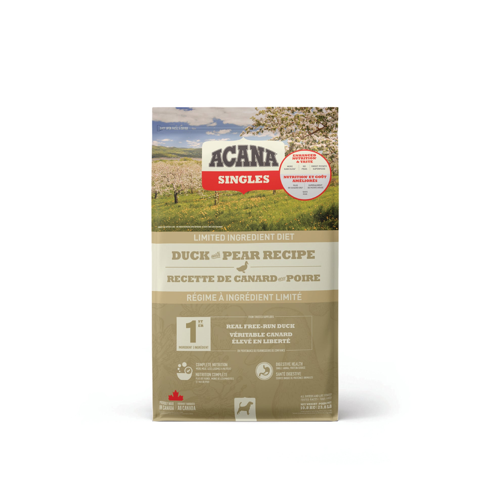 ACANA Singles Duck and Pear Dog Food 10.8 kg