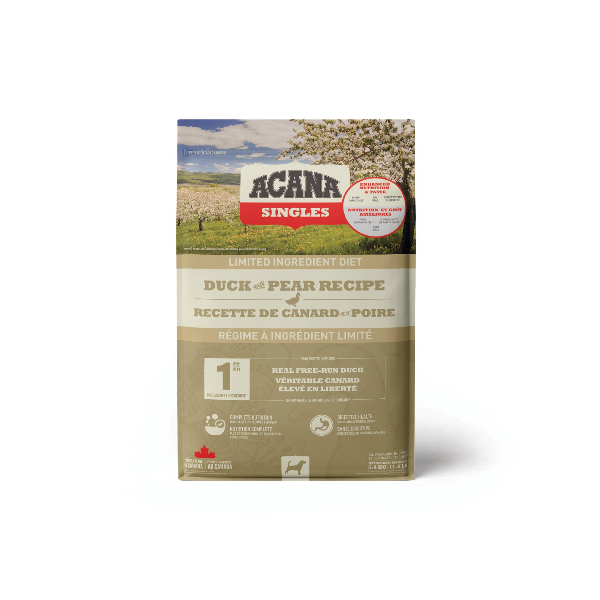 ACANA Singles Duck and Pear Dog Food 5.4 kg