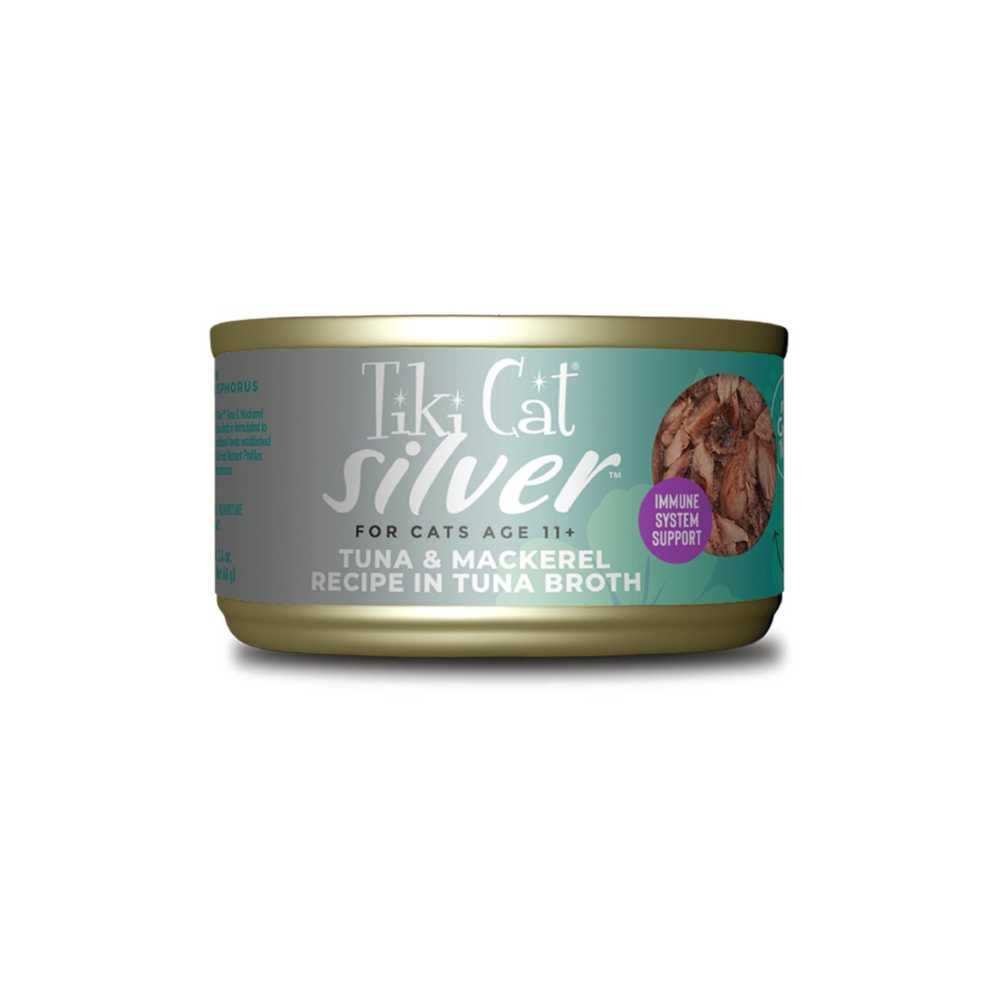 Tiki Cat - Silver Senior with Tuna & Mackerel in Tuna Broth Wet Cat Food (Shreds)