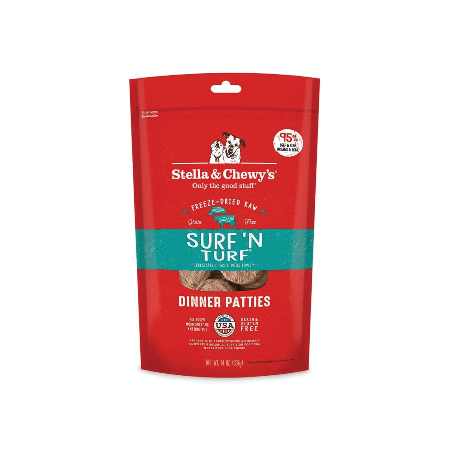 Stella & Chewy's - Surf N' Turf Freeze-Dried Raw Dinner Patties