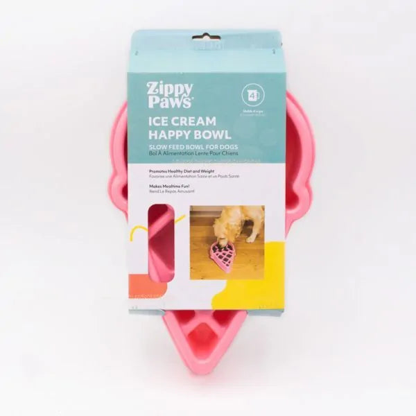 Zippy Paws - Happy Bowl Ice Cream Dog Slow Feeder