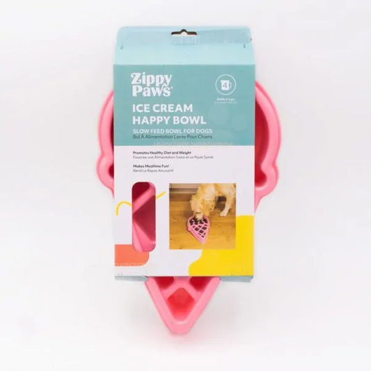 Zippy Paws - Bol ralentisseur pour chien en forme de crème glacée