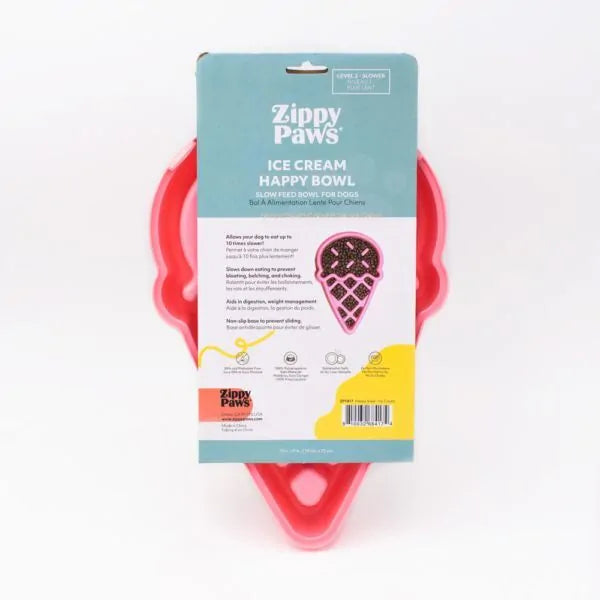 Zippy Paws - Happy Bowl Ice Cream Dog Slow Feeder